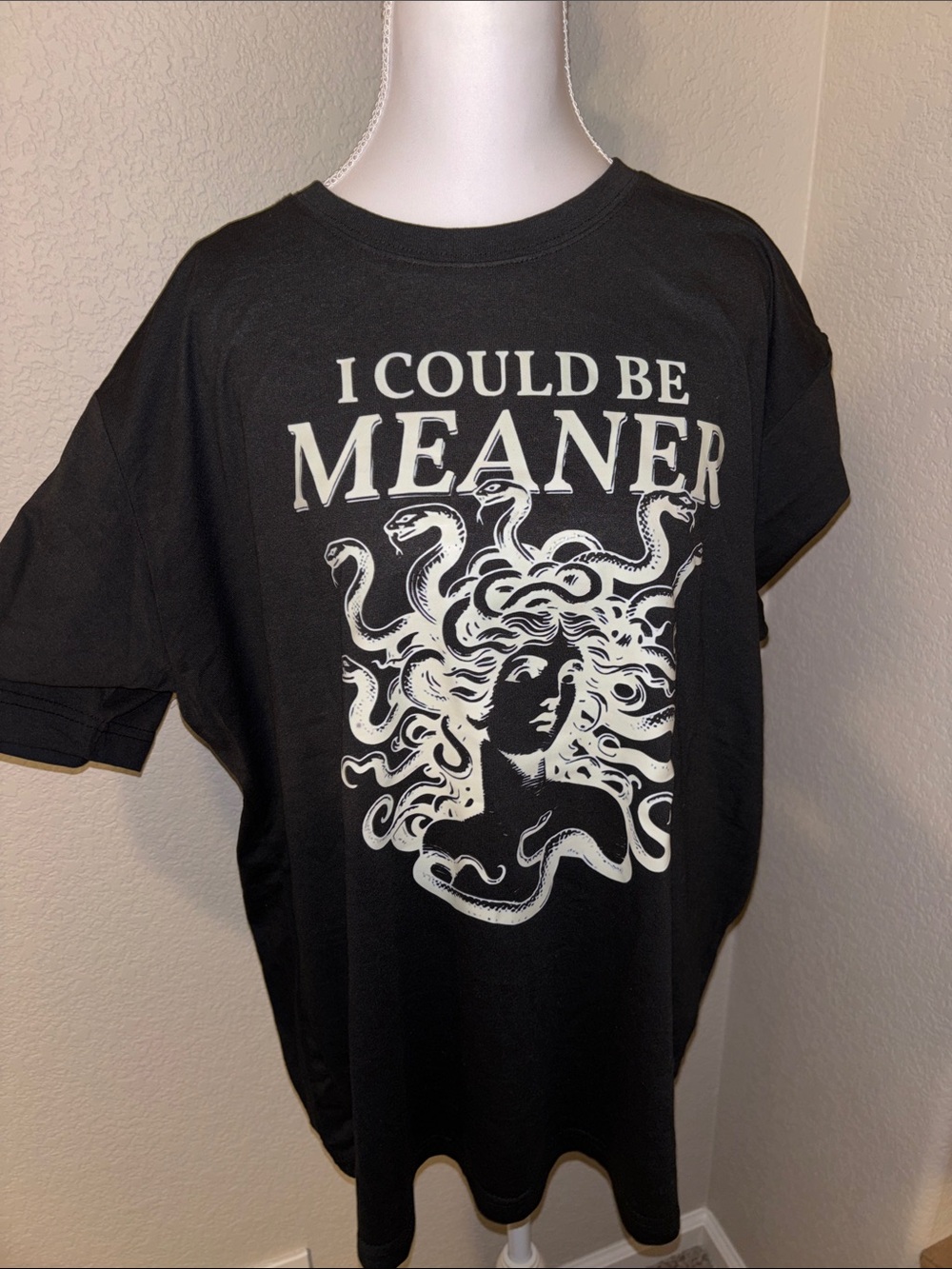 Women’s Graphic T-Shirt - 'I Could Be Meaner' Medusa Print